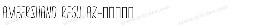 AmbersHand Regular字体转换